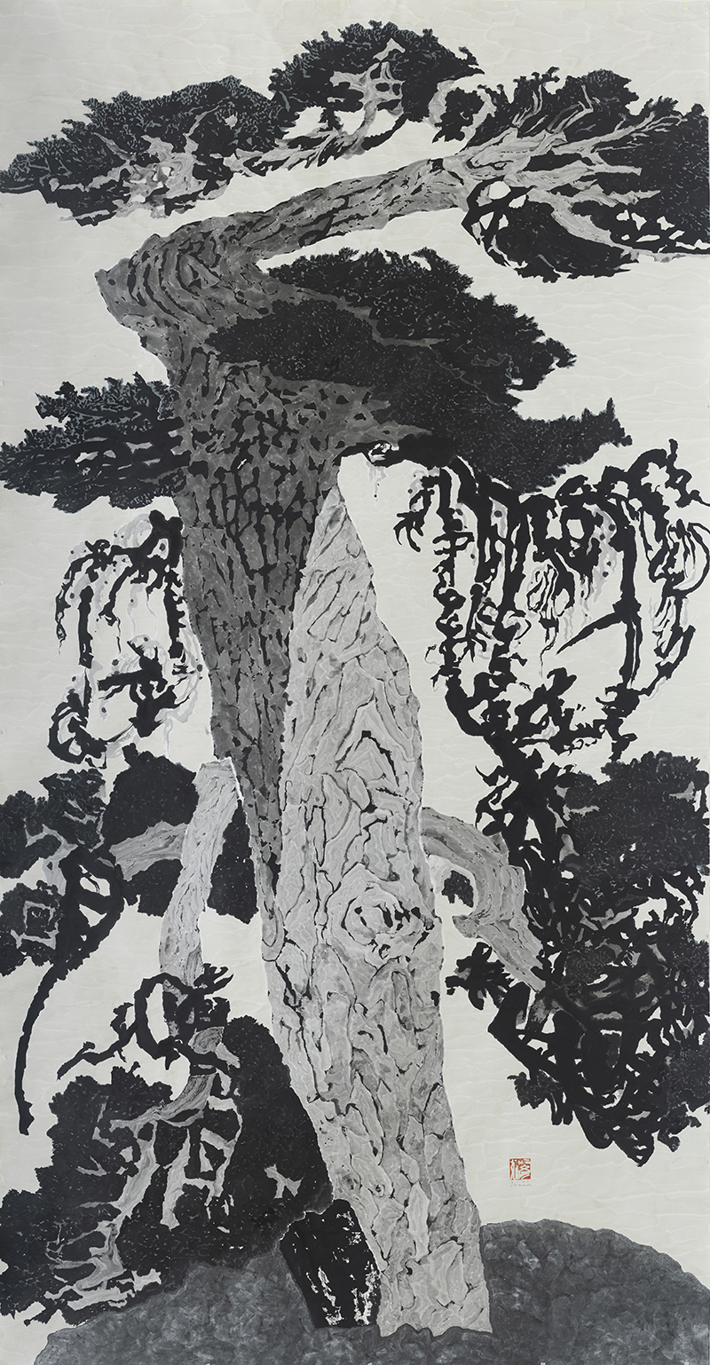 Jang Byeong Eun · Eastbrush · 张炳彥 · Old Tree · ink_on_paper · 3750mm_x_1960mm · 2025